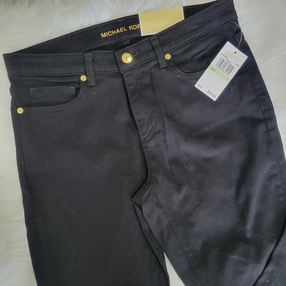 MICHAEL Michael Kors Izzy Skinny Black Jeans 8 NWT Stretch Mid Rise - Picture 2 of 11